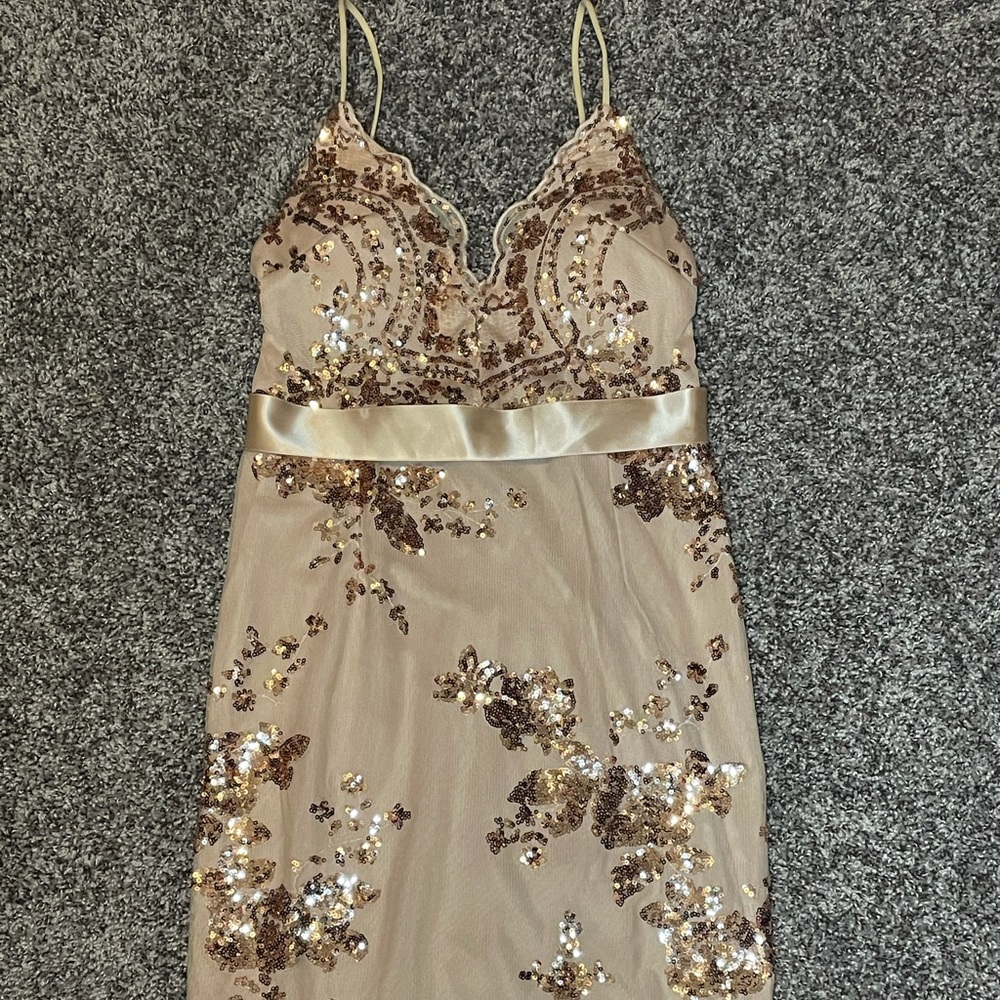 Beautiful Cream Sparkly Dress